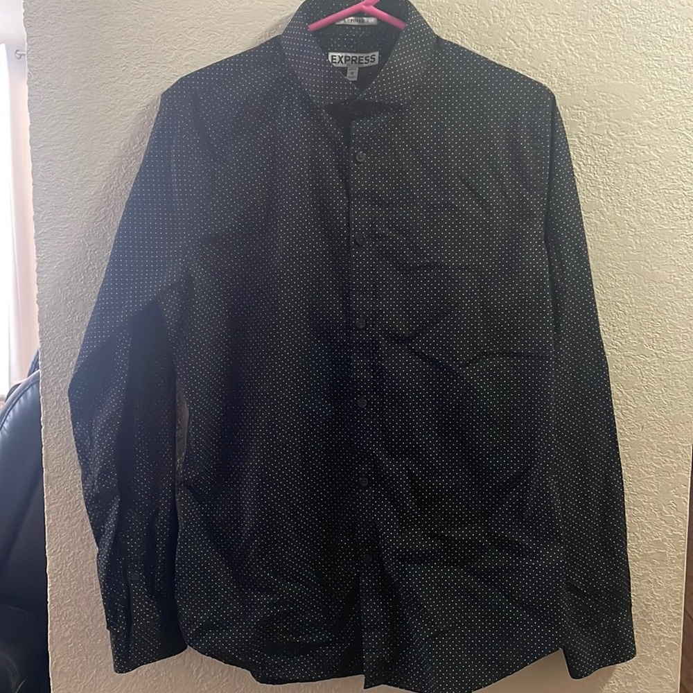 Express fitted button up men dress shirt